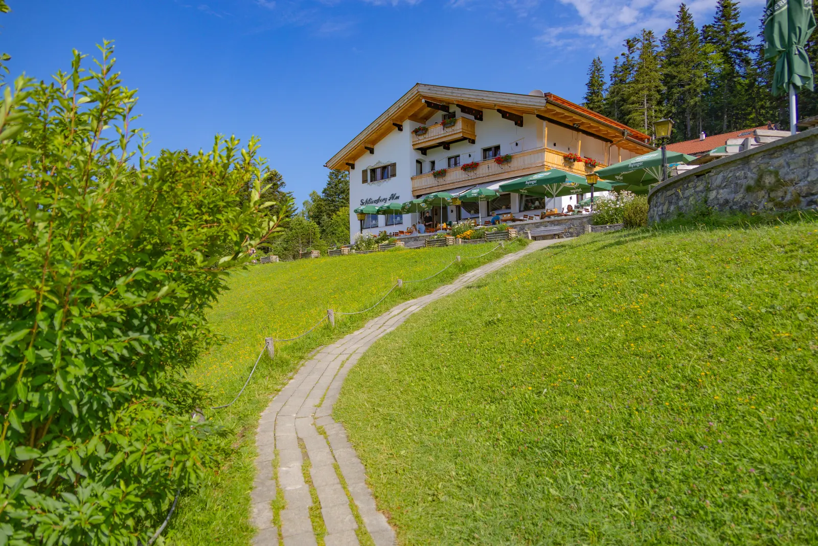 The hotel with its terrace
