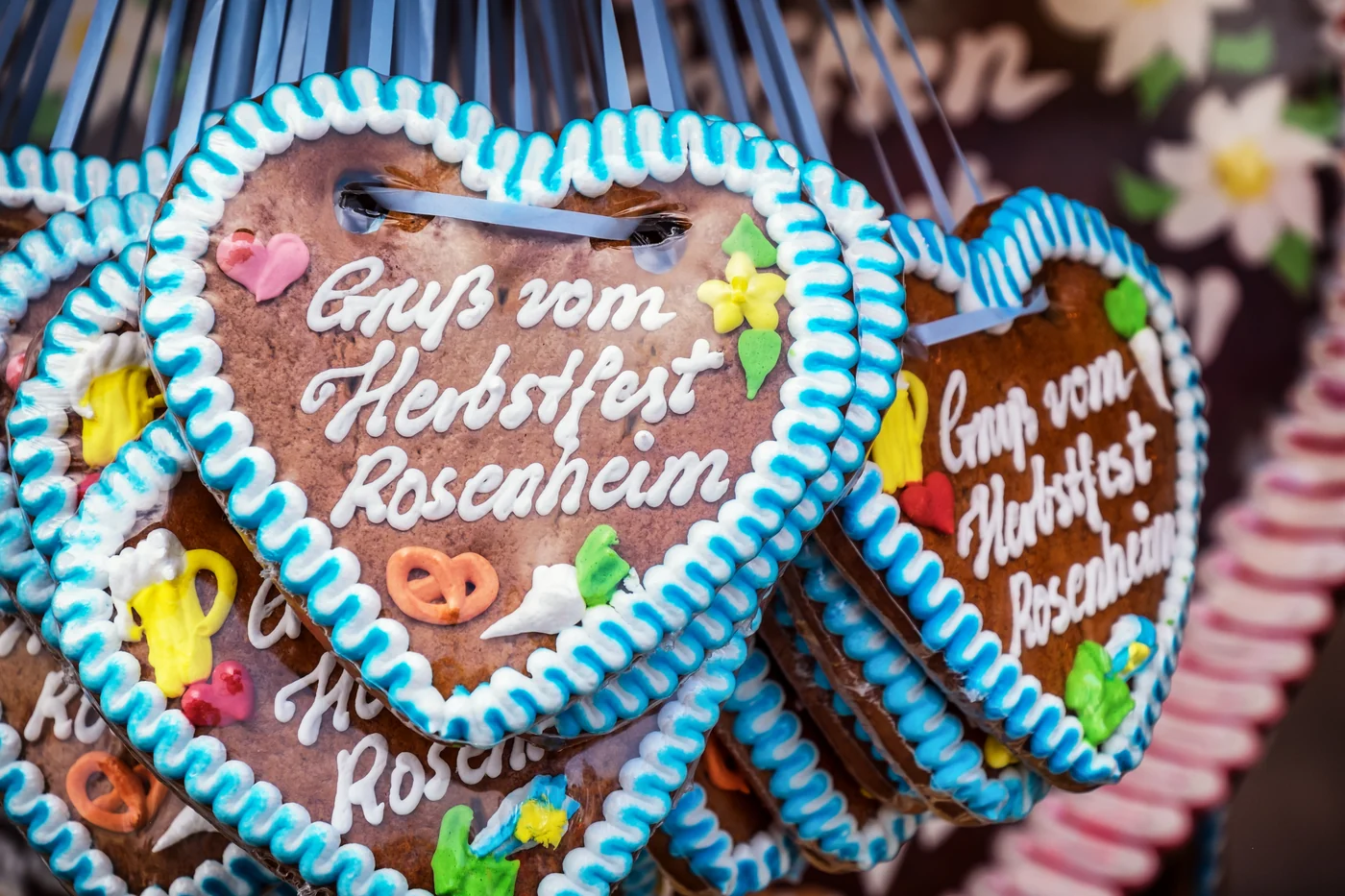 Lebkuchenherzen mit dem Gruß vom Herbstfest