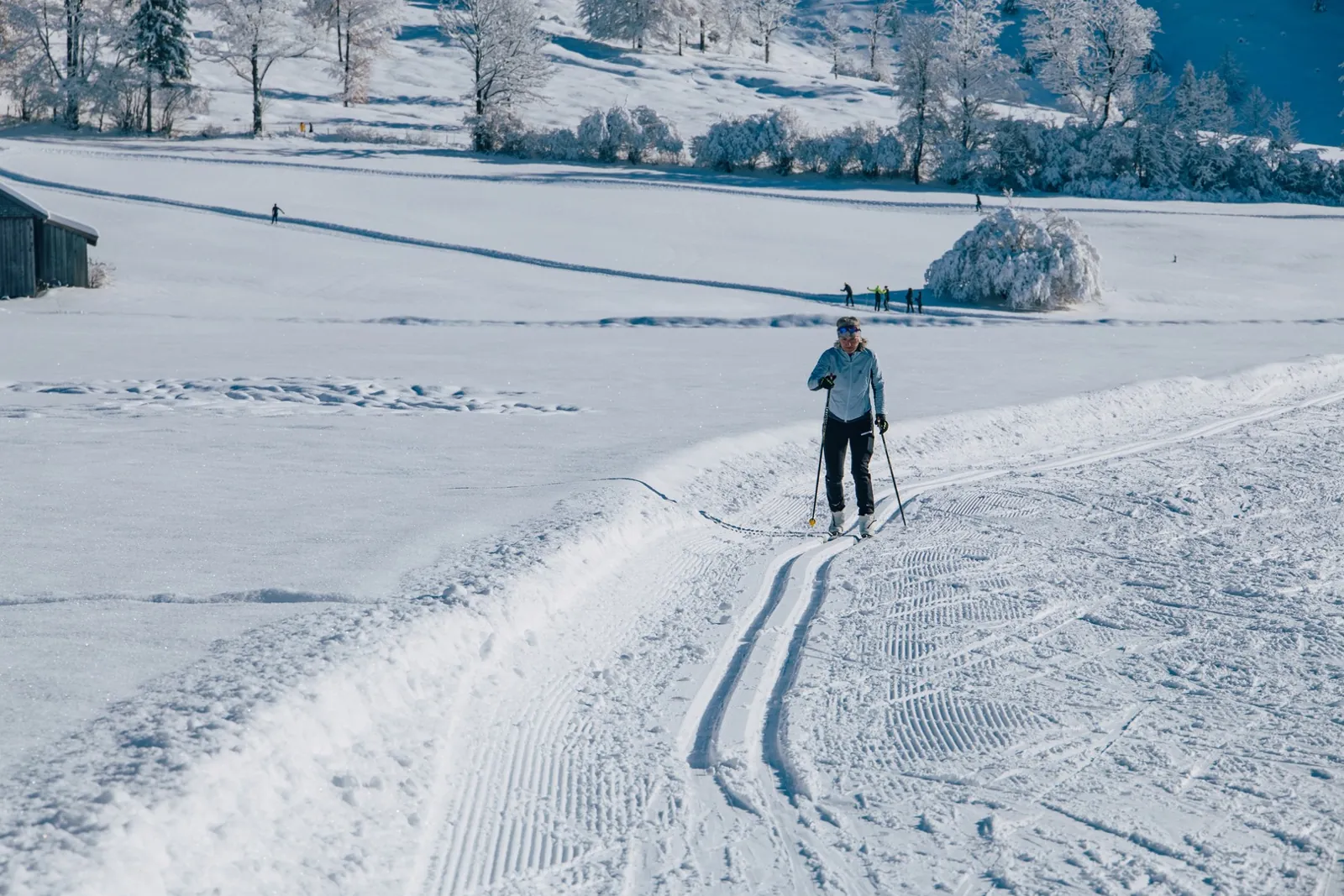 Out on classic skis