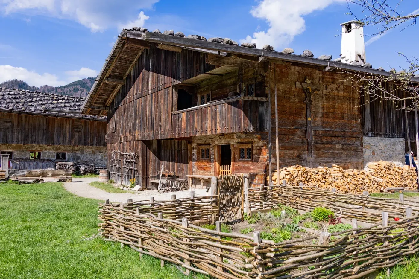 Der Riederhof aus Geitau, das älteste Gebäude im Museum