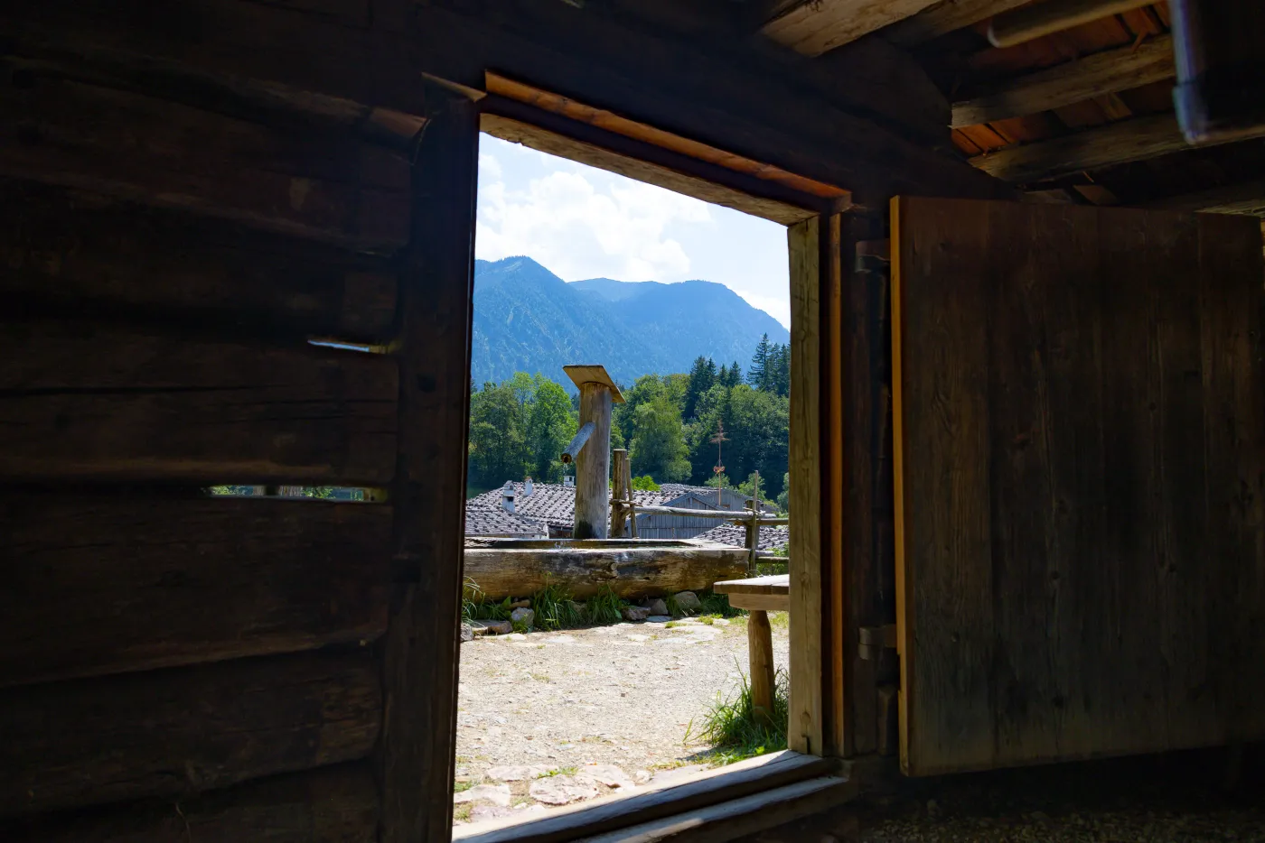 Blick aus der Kasalm hinaus ins Sommergrün