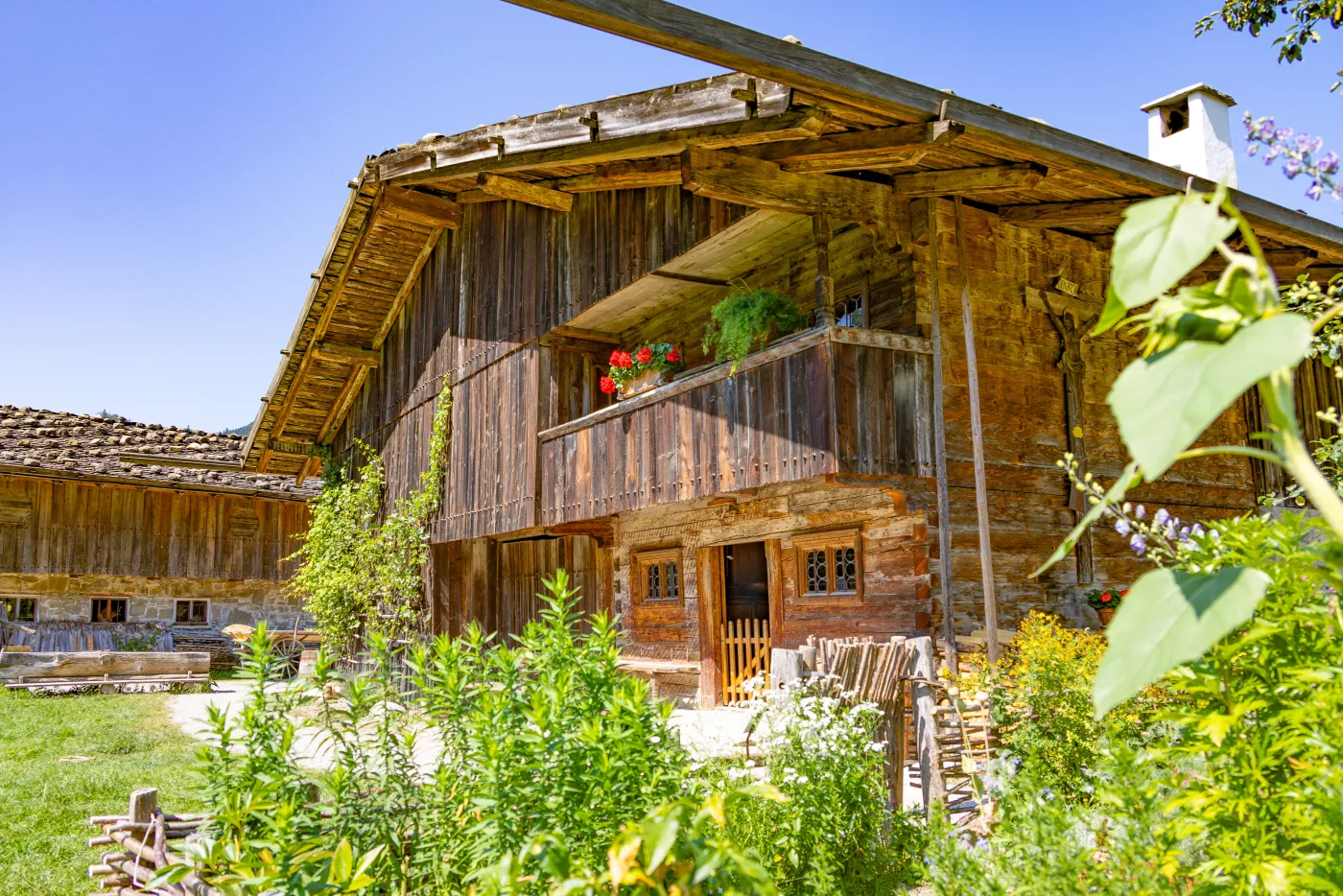 Der Riederhof aus Geitau, das älteste Gebäude im Museum