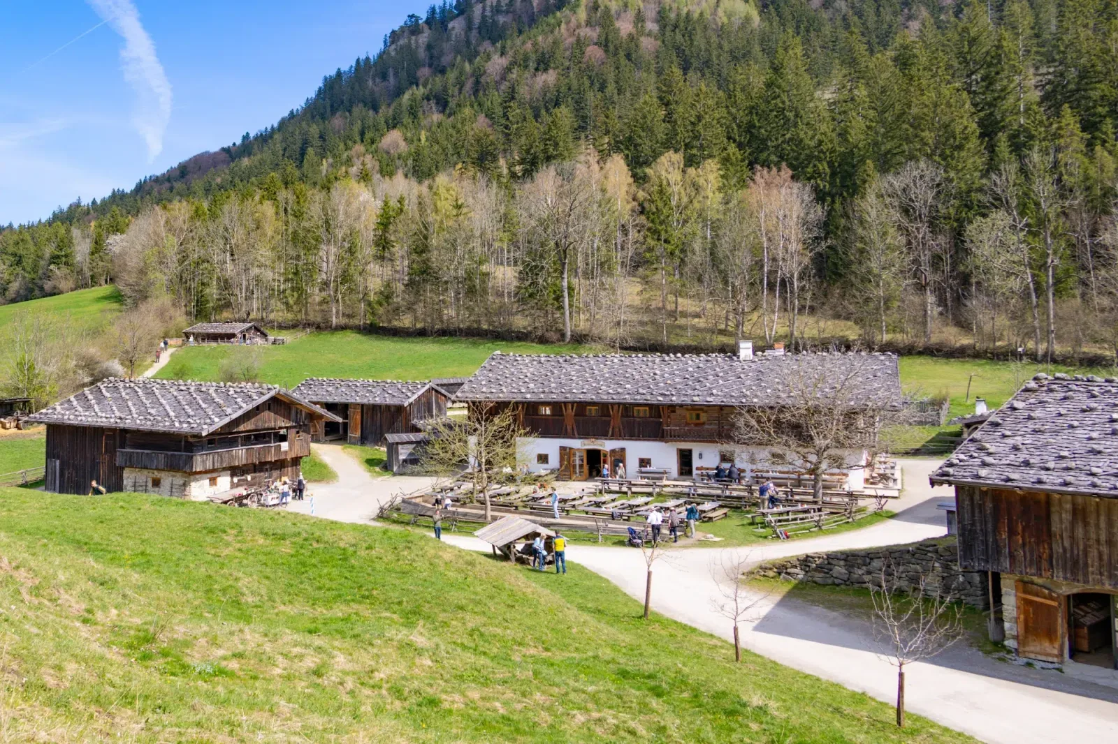 A view across the Markus Wasmeier Open-Air Museum on the Schliersee